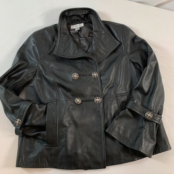 Preston & York Jackets & Blazers - Preston & York Vintage Black Leather Coat/Jacket